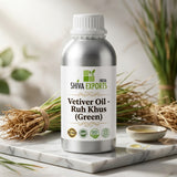 Vetiver Oil - Ruh Khus (Green) - Premium Essential Oil by Shiva Exports India